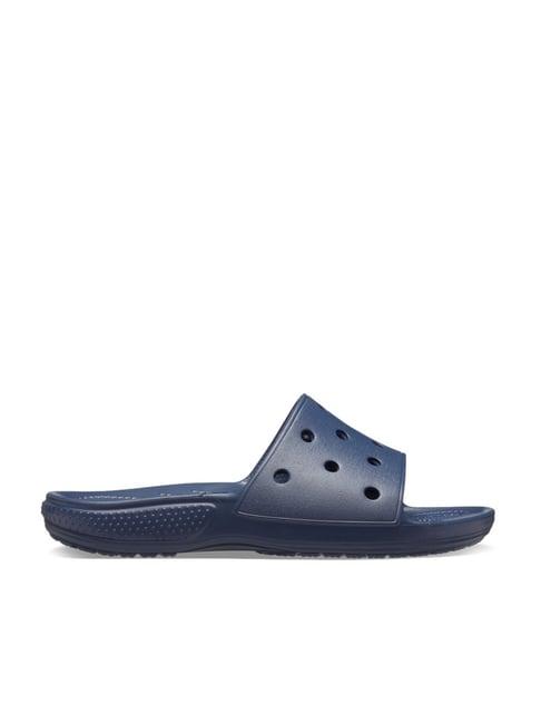 crocs men's classic navy slides