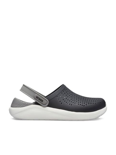 crocs men's literide black back strap clogs