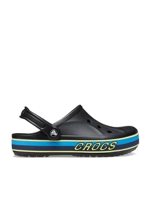 crocs men's bayaband black back strap clogs