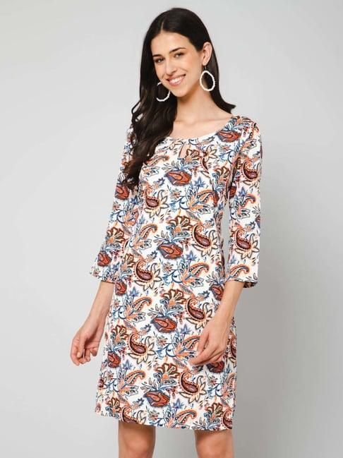 purys multicolored printed shift dress