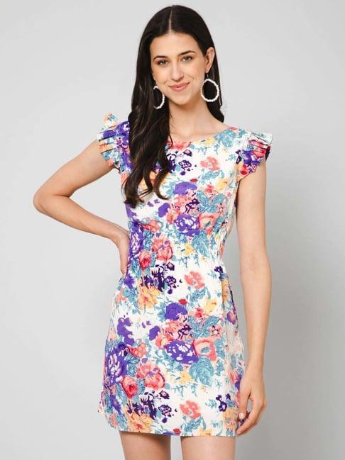 purys multicolored printed shift dress