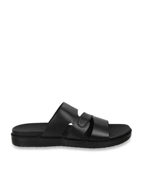 metro men's black casual sandals