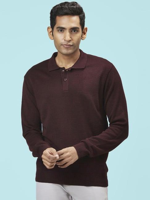 byford by pantaloons wine regular fit sweater