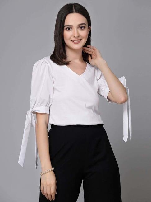 style quotient white cotton top