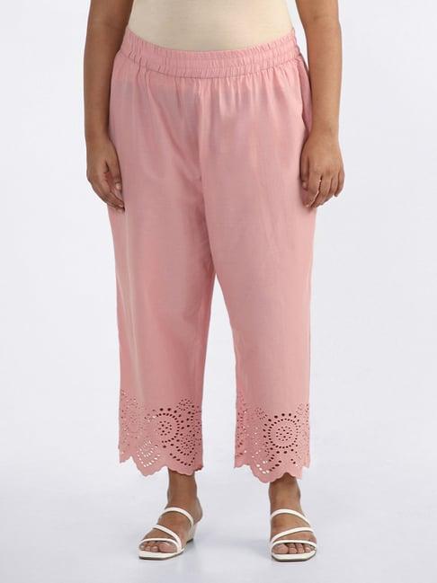 diza by westside plain pink palazzos