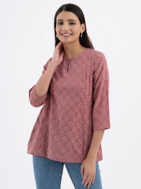 pink fort pink printed top