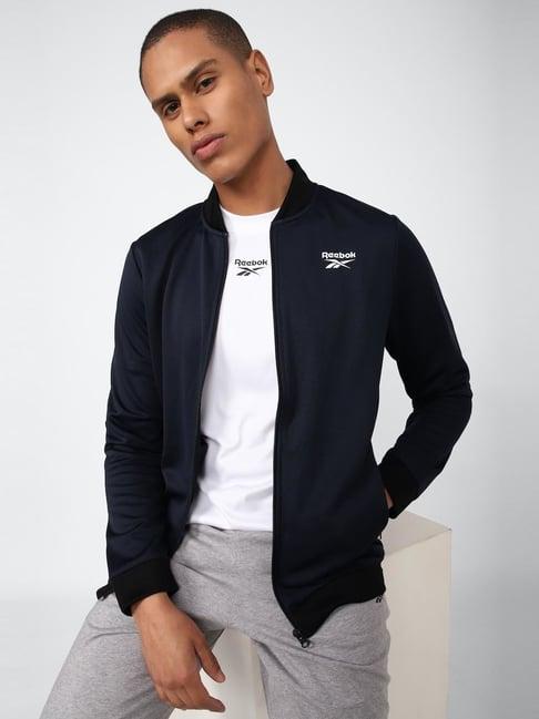 reebok navy relaxed fit sports jacket