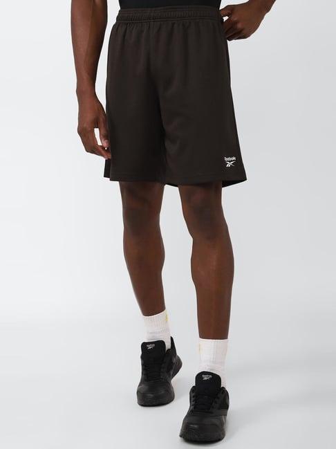 reebok brown regular fit shorts