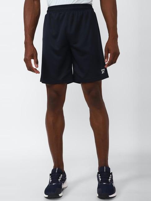 reebok navy regular fit shorts