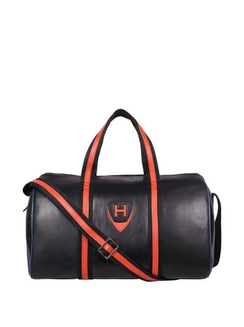 hidesign black medium duffle bag