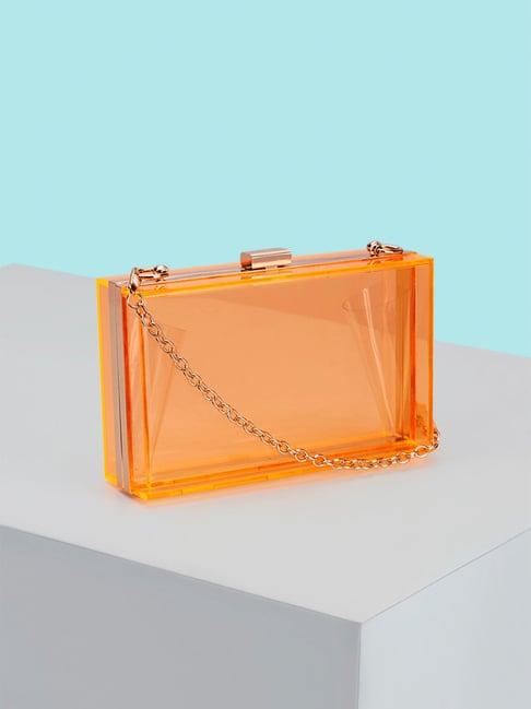 forever glam by pantaloons orange fashion bag