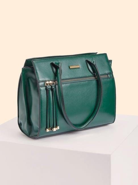 forever glam by pantaloons forest green shoulder bag