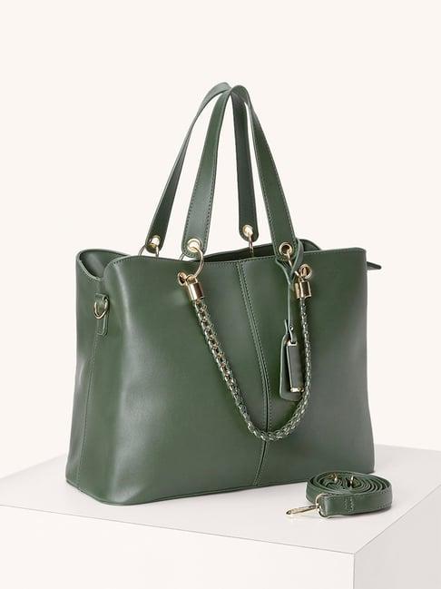 forever glam by pantaloons green shoulder bag