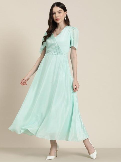 qurvii turquoise maxi dress