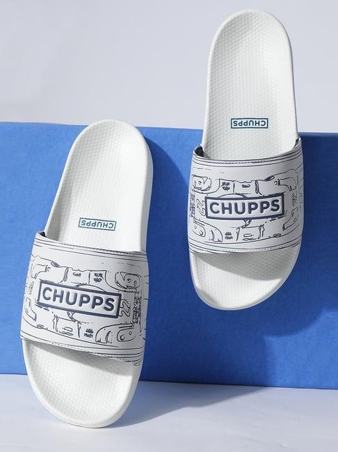 chupps men's white slides