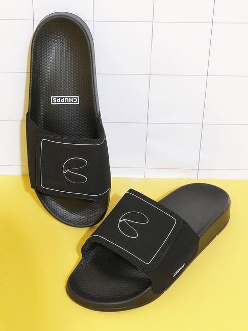 chupps men's black slides