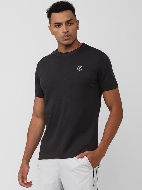 van heusen flex black slim fit t-shirt