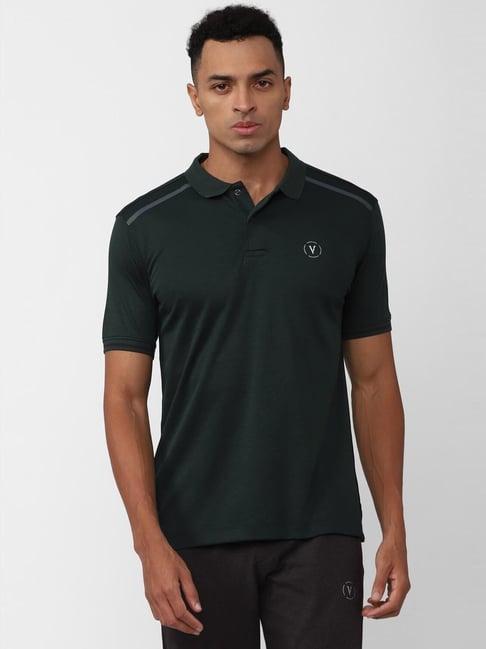 van heusen flex green regular fit polo t-shirt