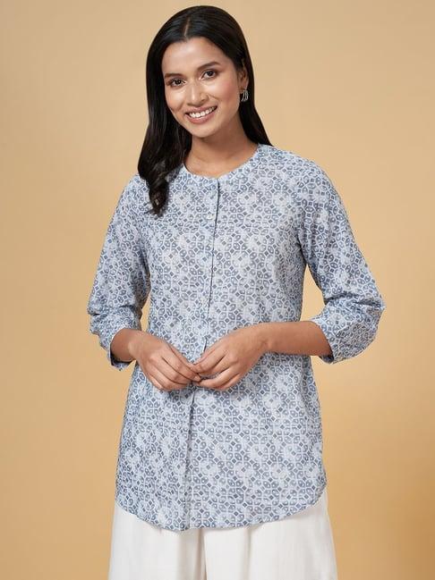 akkriti by pantaloons indigo cotton printed tunic