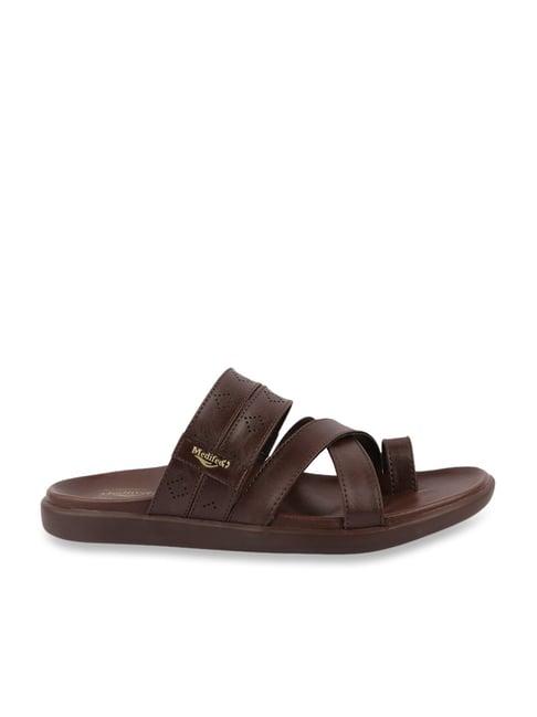 medifeet men's capture brown toe ring sandals