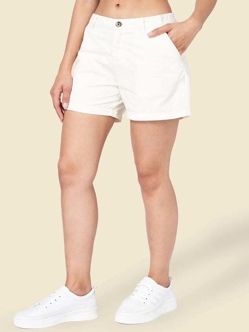 honey by pantaloons off-white cotton shorts