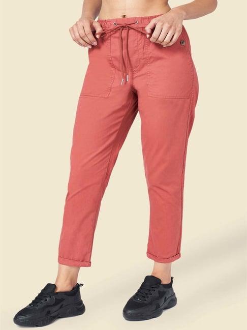 honey by pantaloons rust cotton pants