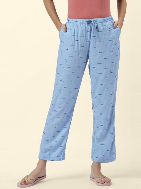 dreamz by pantaloons blue printed pyjamas