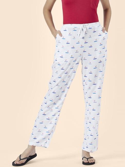 dreamz by pantaloons off-white printed pyjamas