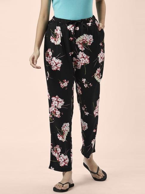 dreamz by pantaloons black printed pyjamas