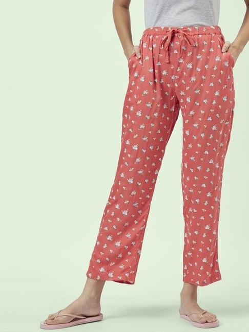 dreamz by pantaloons coral printed pyjamas