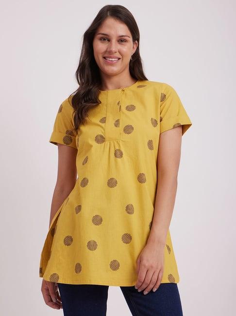 pink fort mustard printed tunic