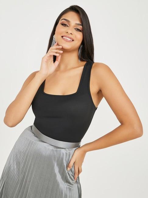 styli sleeveless square neck bodysuit