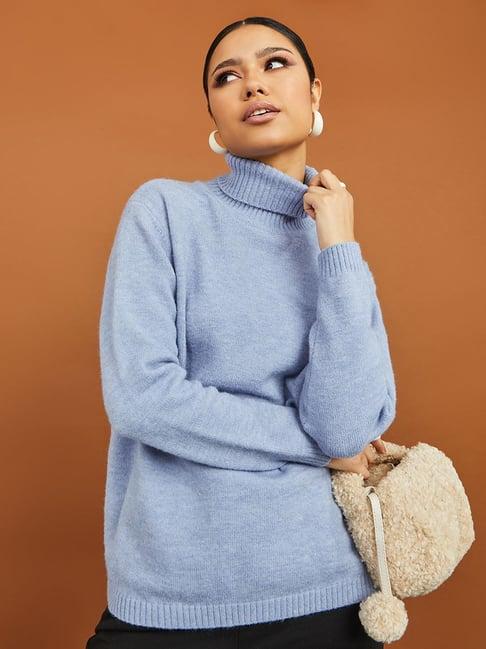 styli turtle neck regular length boxy fit sweater