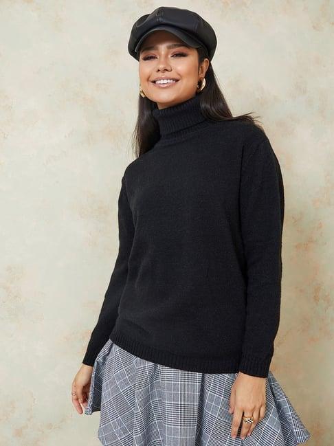 styli turtle neck regular length boxy fit sweater