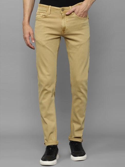 allen solly jeans khaki skinny fit jeans