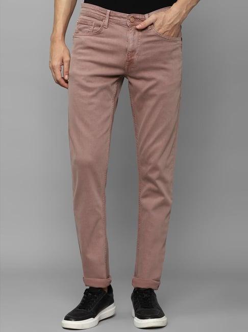 allen solly jeans pink skinny fit jeans