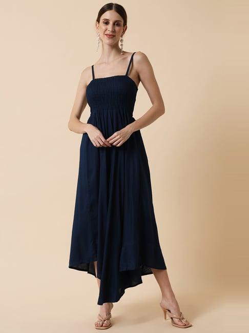 meeranshi navy a-line dress