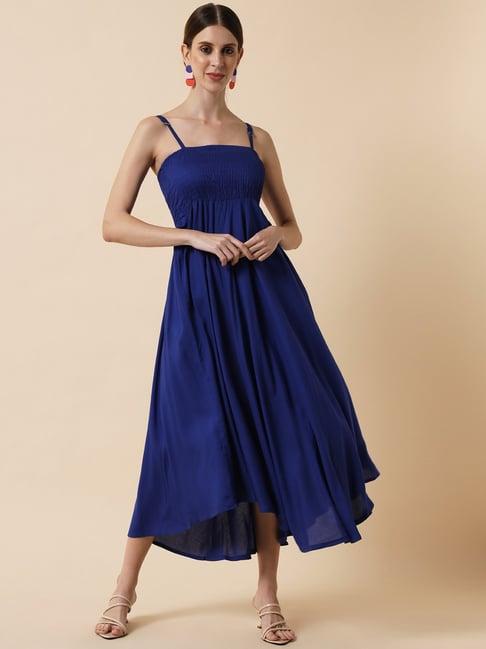 meeranshi blue a-line dress