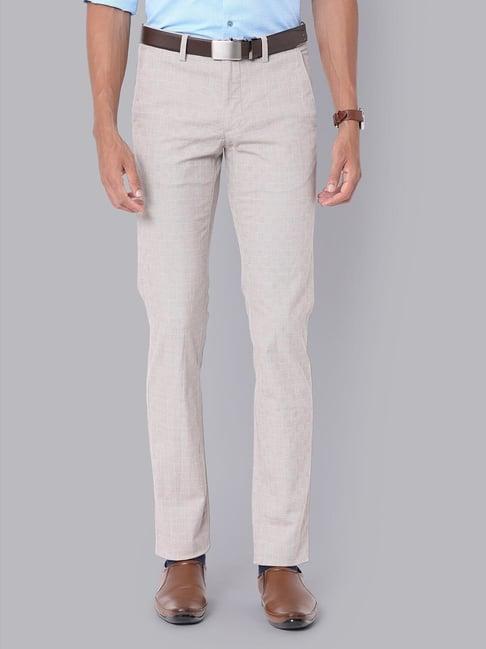 van heusen sport sand grey slim fit trousers