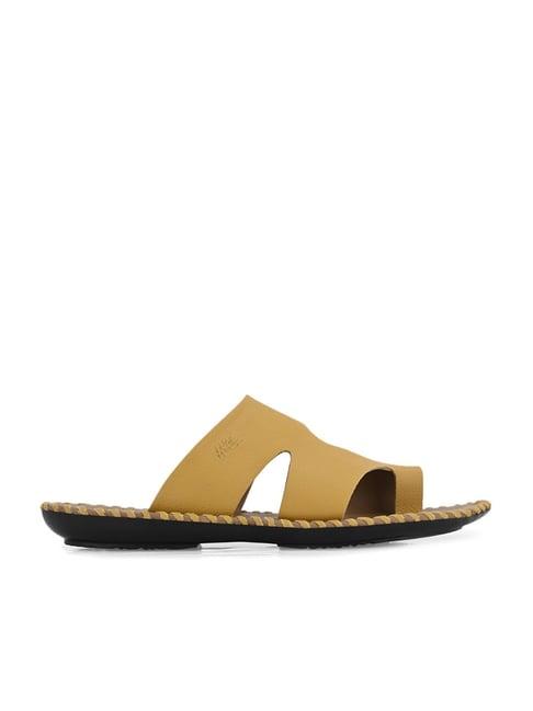 hitz men's yellow toe ring sandals