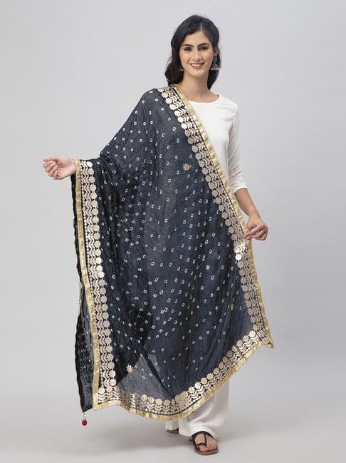 aditi wasan grey bandhani print dupatta