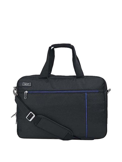 vip link sg black solid medium laptop messenger bag