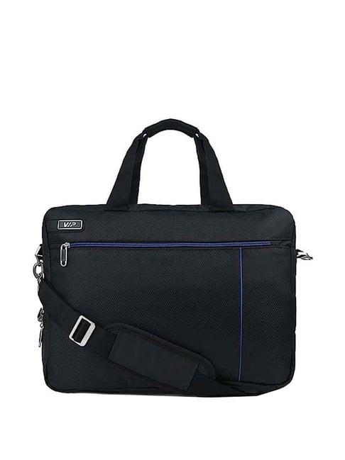 vip link dg black solid medium laptop messenger bag