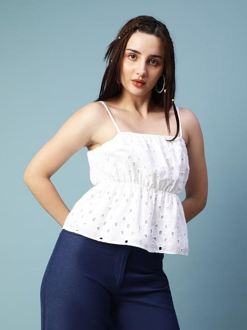 oxolloxo white embroidered top