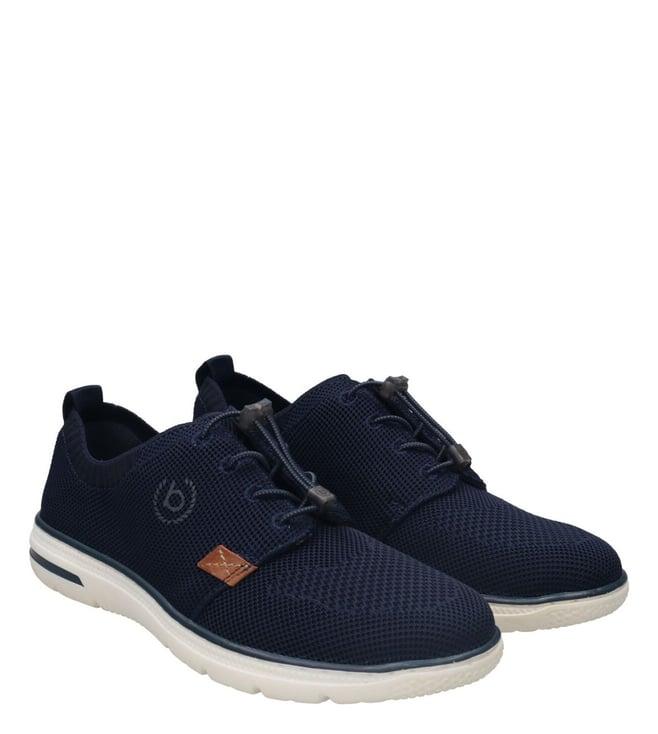 bugatti men's bax comfort knitted dark blue sneakers