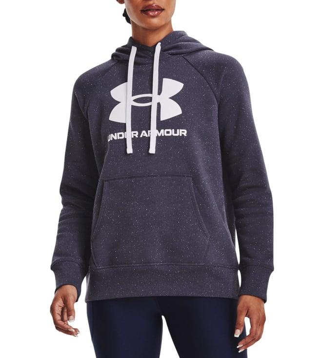 under armour blue logo regular fit training hoodie