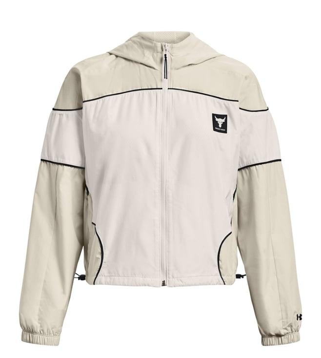 under armour project rock white regular fit training jacket