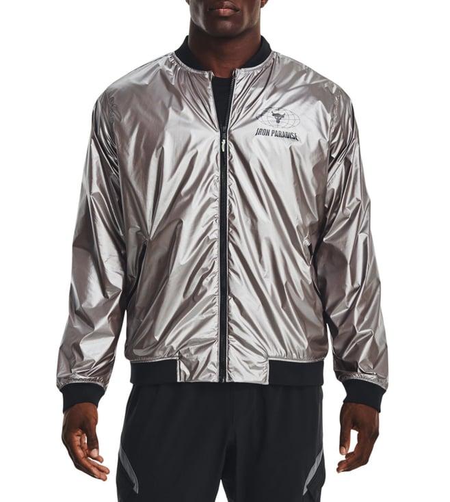 under armour project rock metallic regular fit training bomber jacket