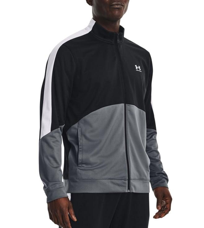 under armour black colour-block regular fit training sweatshirt