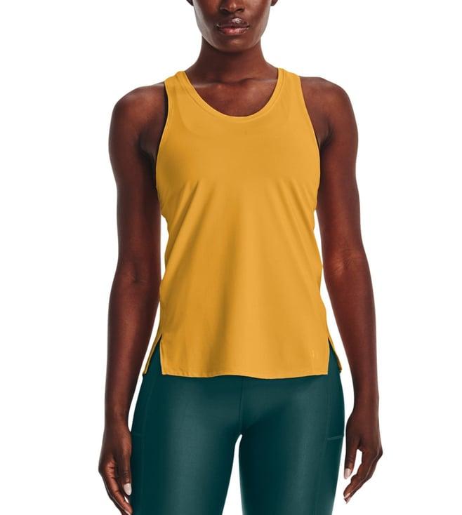 under armour iso-chill yellow regular fit running tank top